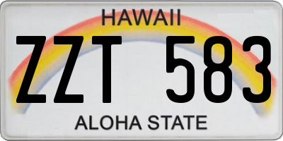 HI license plate ZZT583