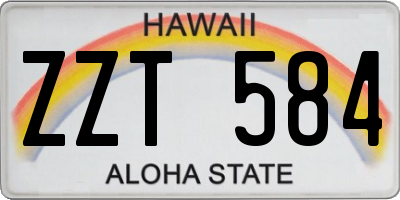 HI license plate ZZT584