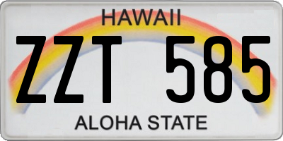 HI license plate ZZT585