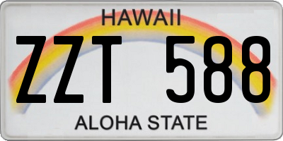 HI license plate ZZT588