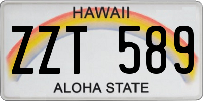 HI license plate ZZT589