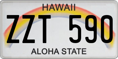 HI license plate ZZT590