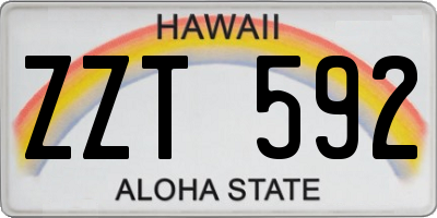 HI license plate ZZT592