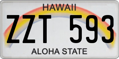 HI license plate ZZT593