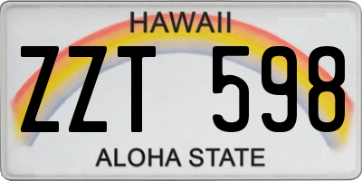 HI license plate ZZT598