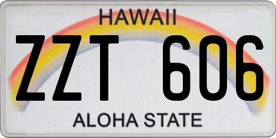 HI license plate ZZT606