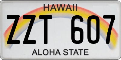 HI license plate ZZT607