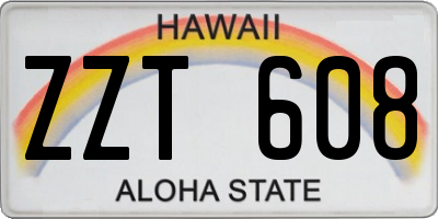 HI license plate ZZT608