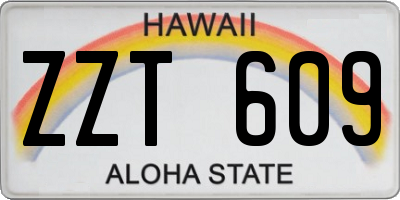 HI license plate ZZT609