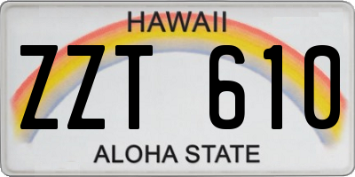 HI license plate ZZT610