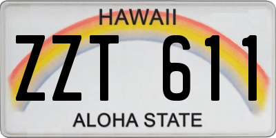 HI license plate ZZT611