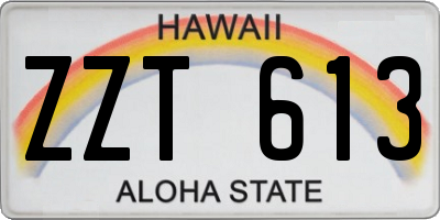 HI license plate ZZT613