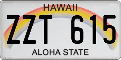 HI license plate ZZT615