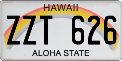 HI license plate ZZT626