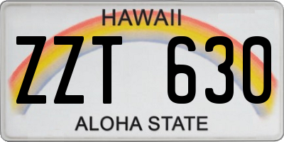 HI license plate ZZT630