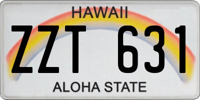 HI license plate ZZT631