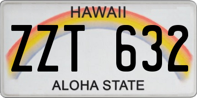 HI license plate ZZT632