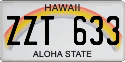 HI license plate ZZT633