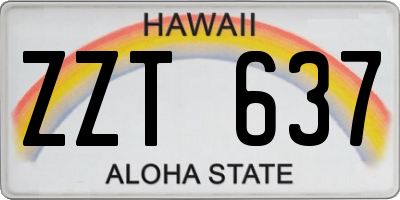 HI license plate ZZT637