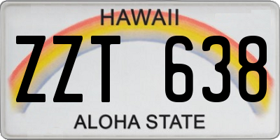 HI license plate ZZT638