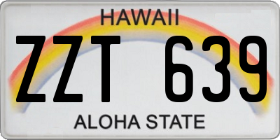 HI license plate ZZT639