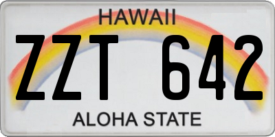 HI license plate ZZT642