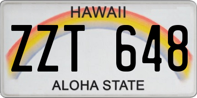 HI license plate ZZT648