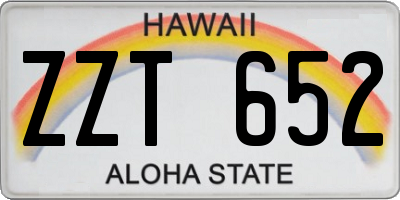 HI license plate ZZT652