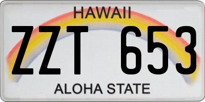 HI license plate ZZT653