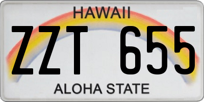 HI license plate ZZT655