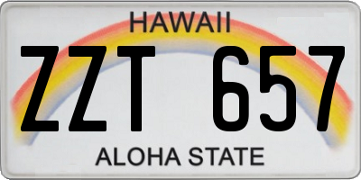 HI license plate ZZT657