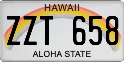 HI license plate ZZT658