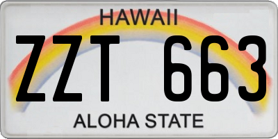 HI license plate ZZT663