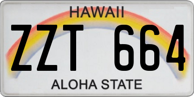 HI license plate ZZT664