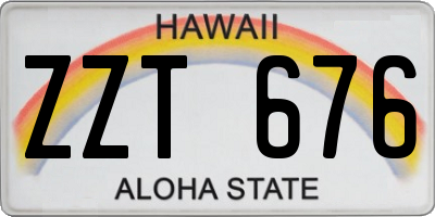 HI license plate ZZT676