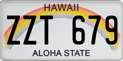 HI license plate ZZT679