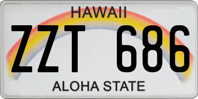 HI license plate ZZT686