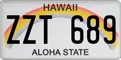 HI license plate ZZT689