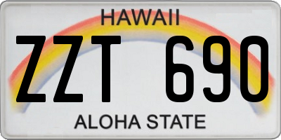 HI license plate ZZT690