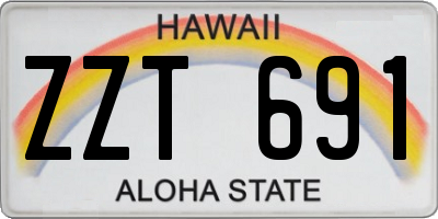 HI license plate ZZT691