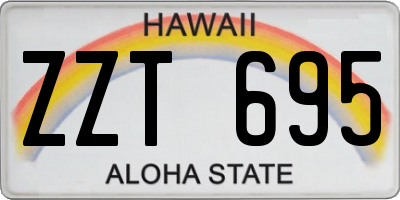 HI license plate ZZT695