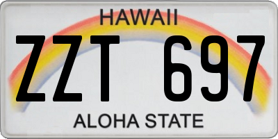 HI license plate ZZT697