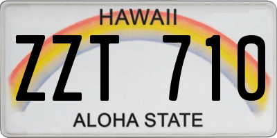 HI license plate ZZT710