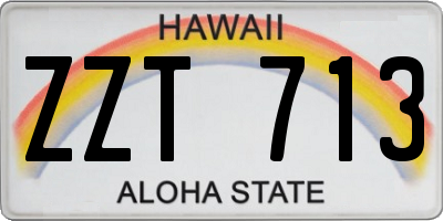 HI license plate ZZT713