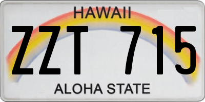 HI license plate ZZT715