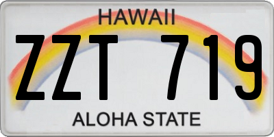 HI license plate ZZT719