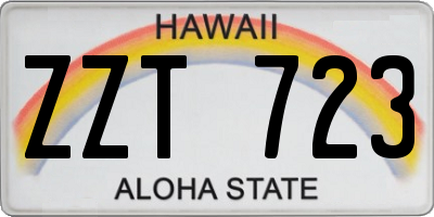 HI license plate ZZT723