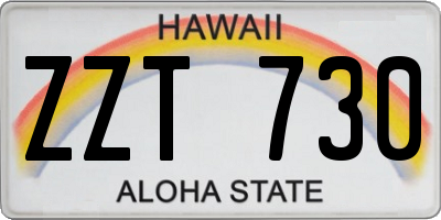 HI license plate ZZT730