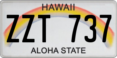 HI license plate ZZT737