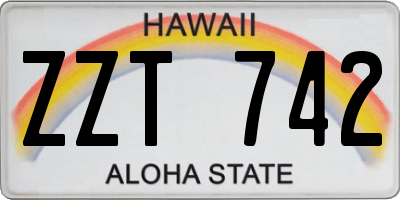 HI license plate ZZT742